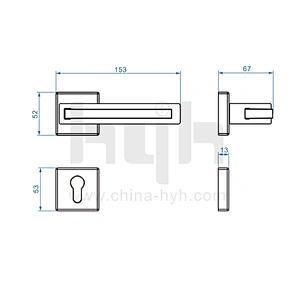 Chinese Professional Supplier Modern Hot Sale Zamak Easy To Install Door Lock