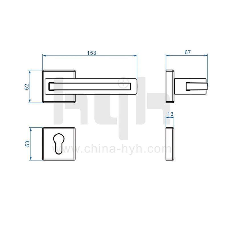 Chinese Professional Supplier Modern Hot Sale Zamak Easy To Install Door Lock